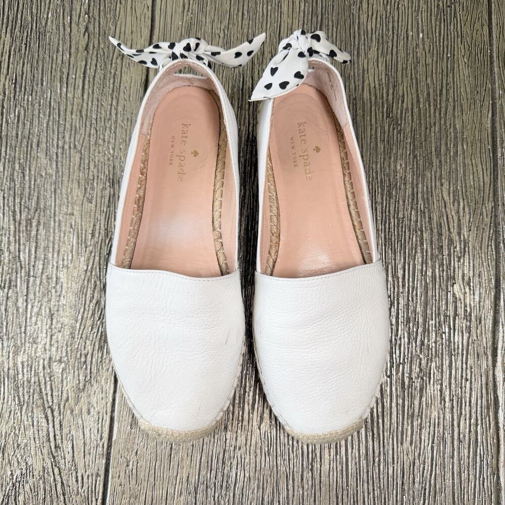 Kate Spade New York Grayson Espadrille Flats with Bow Size 8